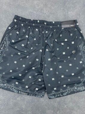 AMIRI Men’s Black Bandana Paisley Swim Shorts- Size Medium